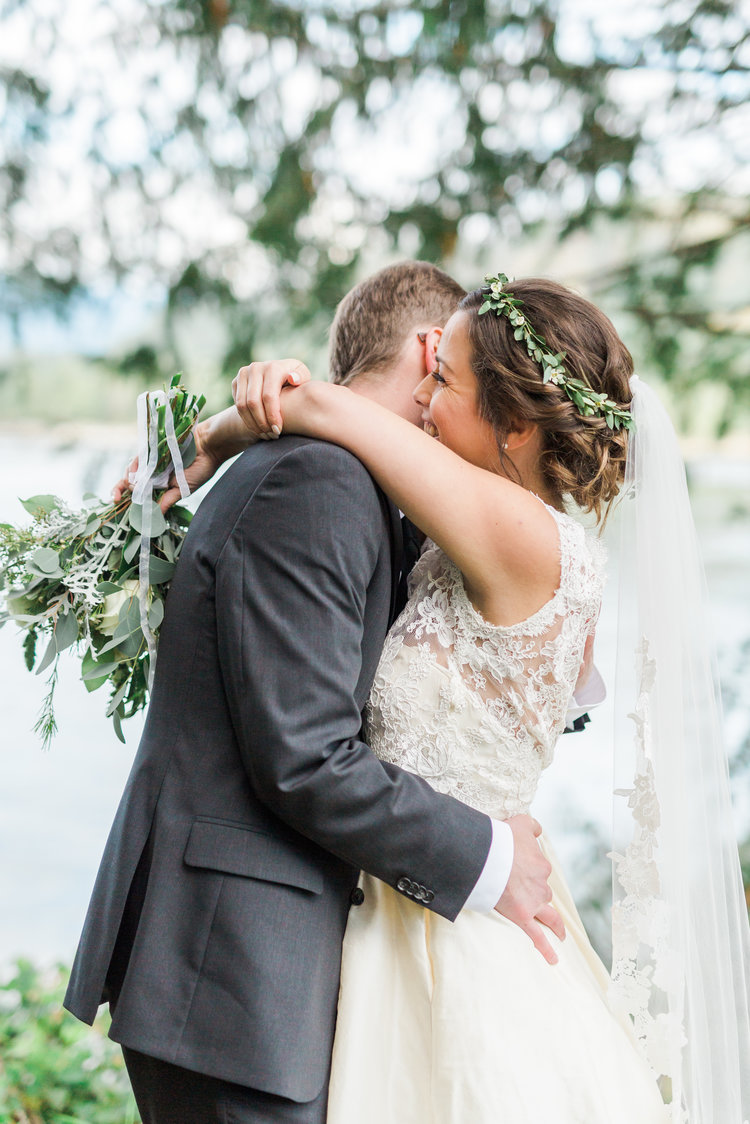 Newlywed Hug Marnie & Drew Eco Friendly Inspired Wedding by Jennifer Picard Photography