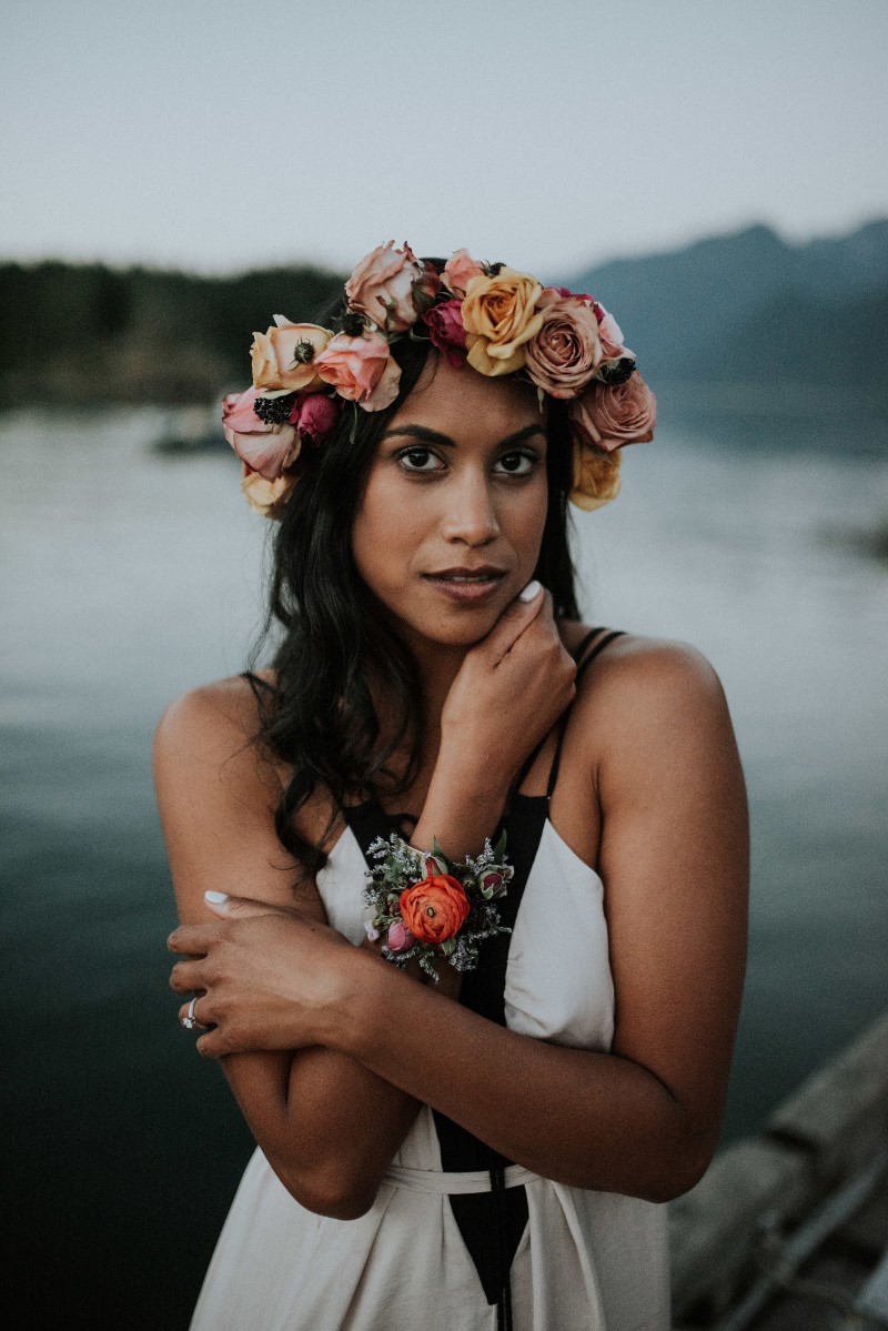 Rose Floral Crown by Kaye Fleur