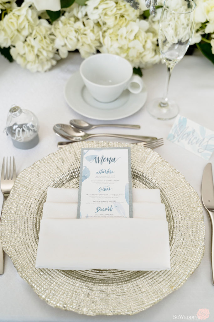 Winter Magic Wedding Reception Setting by Lumina Weddings and Events in Vancouver