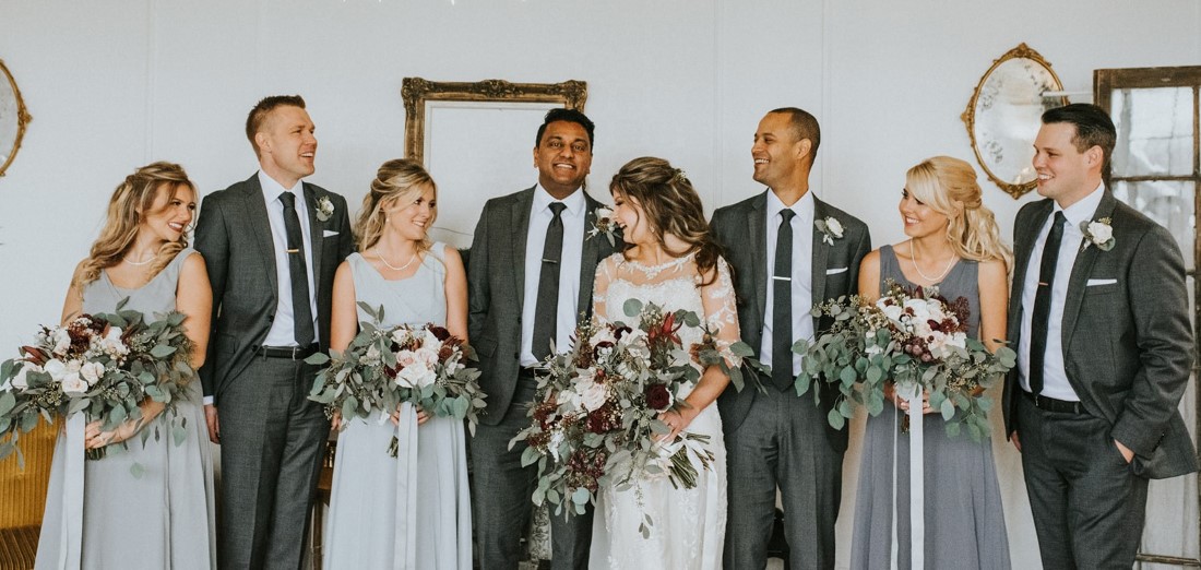 Wedding Part laughing by White Canvas PHoto