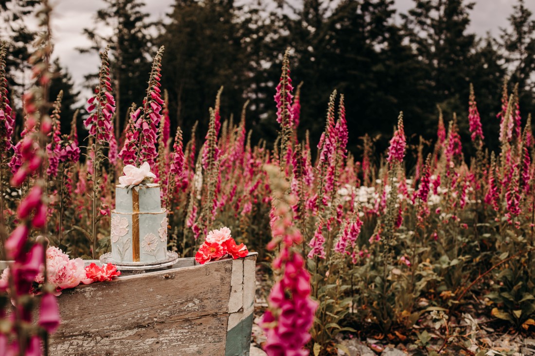 Foxgloves are Forever Island Moments Photography cake on boat