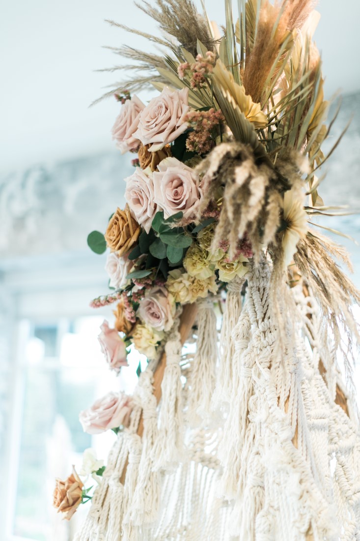 Macramé Boho Simply Sweet Photography macrame floral topper