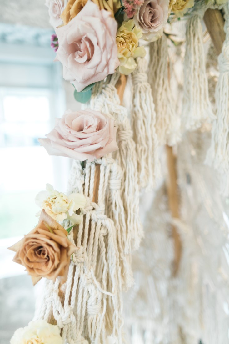 Macramé Boho Simply Sweet Photography closeup macramé florals