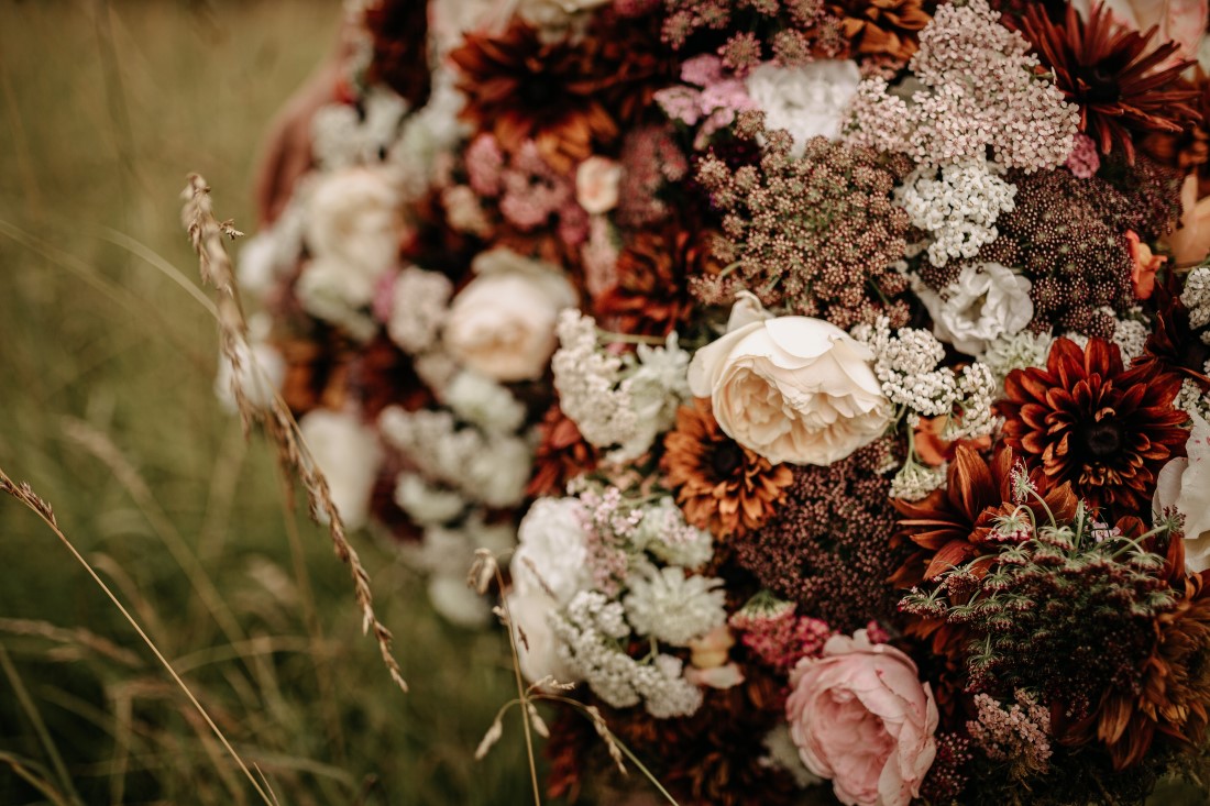 Flirty floral gown roses and orchids