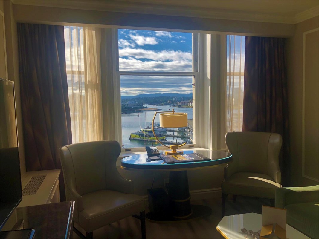 View of Victoria Inner Harbour at Fairmont Empress 