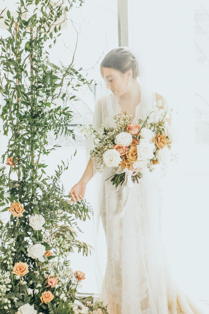 Elka The Makeup Artist Photography Bride and florals Bridal Grace and Style High Above Vancouver