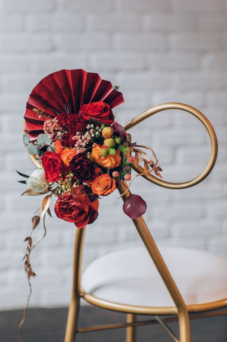 IDO Studio Chair Fan Detail Royal Rebel Bride at Yaletown Vancouver Loft