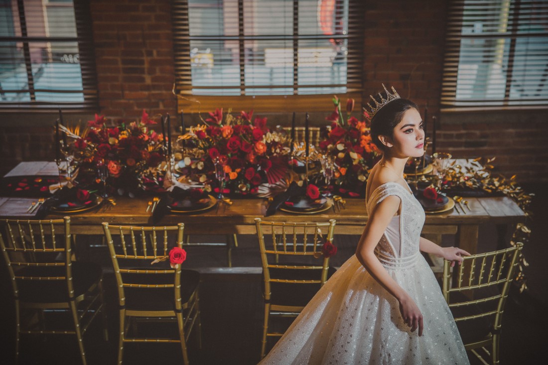 IDO Studio Bride and Table Royal Rebel Bride at Yaletown Vancouver Loft