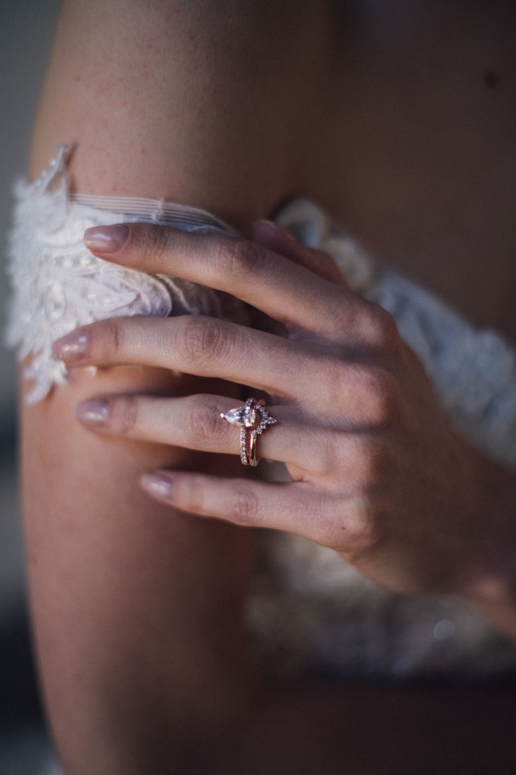 Laura Olson Photography Brides Ring Golden Hour Wedding at The Vancouver Shipyards