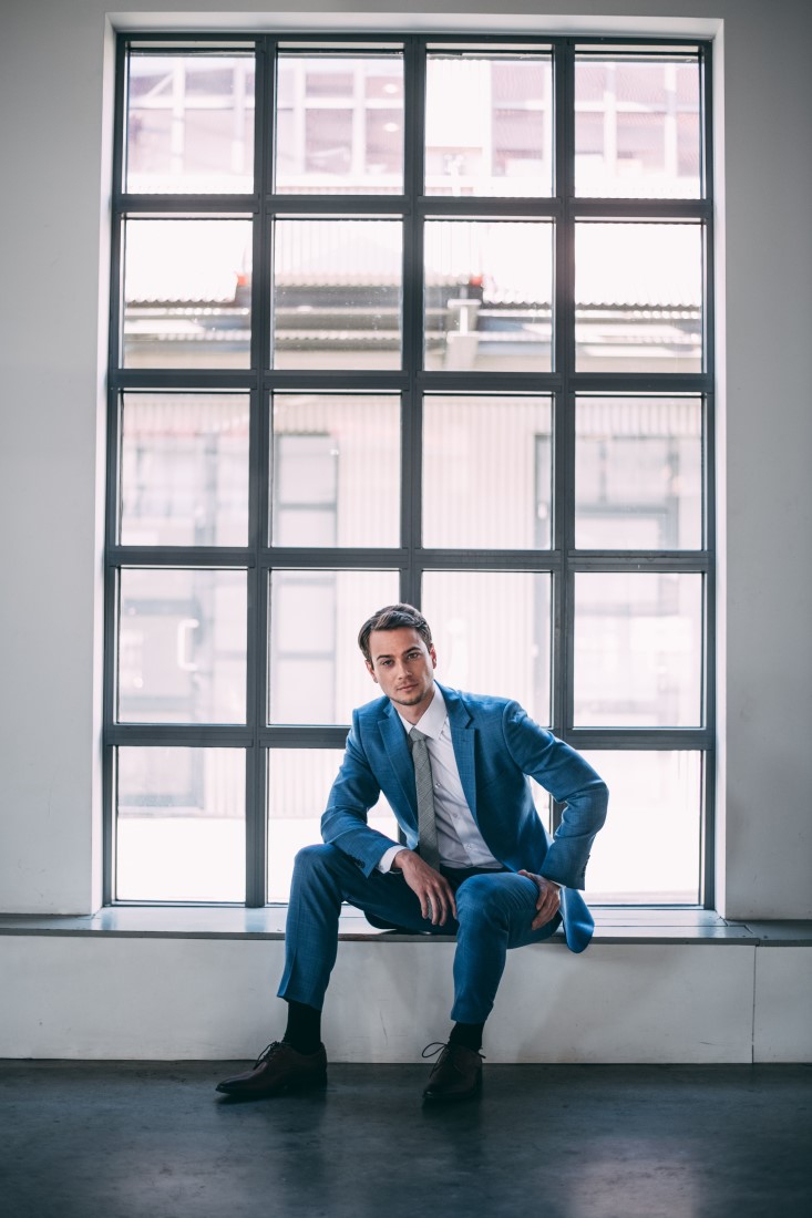 Laura Olson Photography Groom Golden Hour Wedding at The Vancouver Shipyards