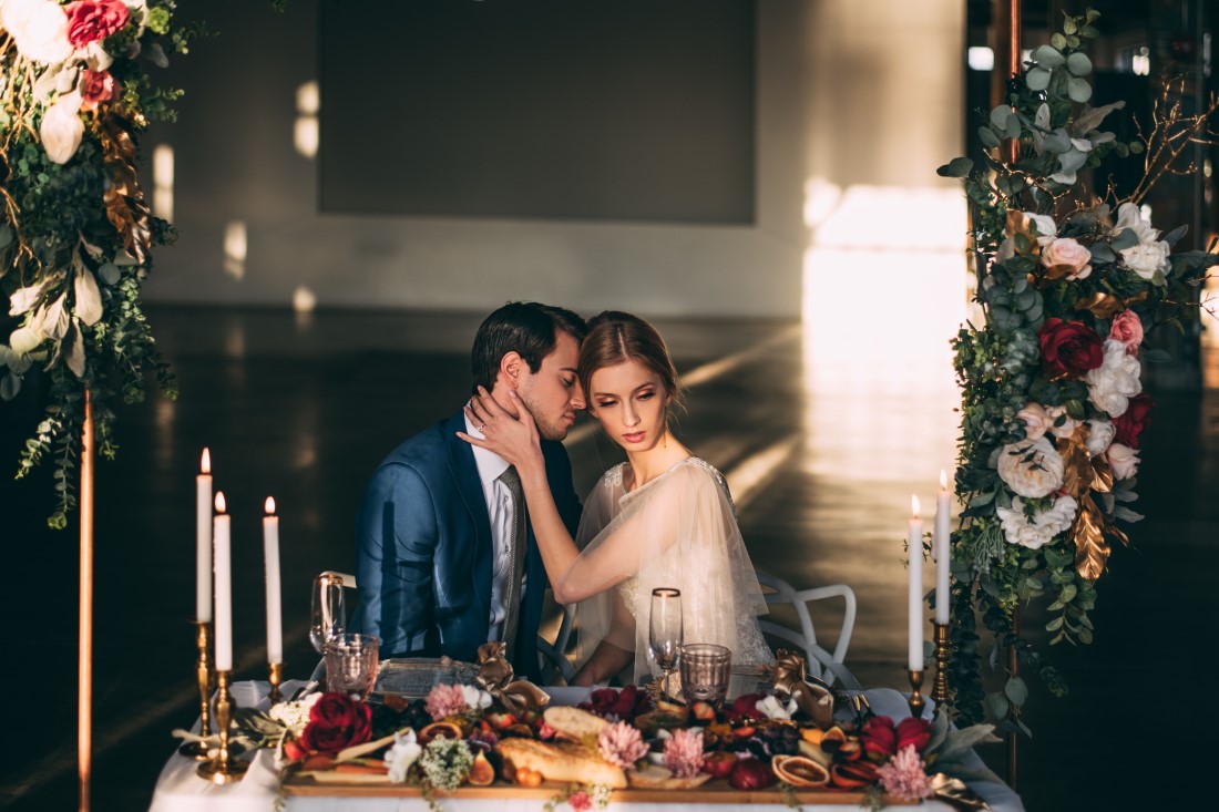 Laura Olson Photography Sweetheart Table Golden Hour Wedding at The Vancouver Shipyards