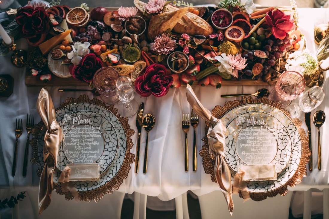 Laura Olson Photography Tablescape Golden Hour Wedding at The Vancouver Shipyards