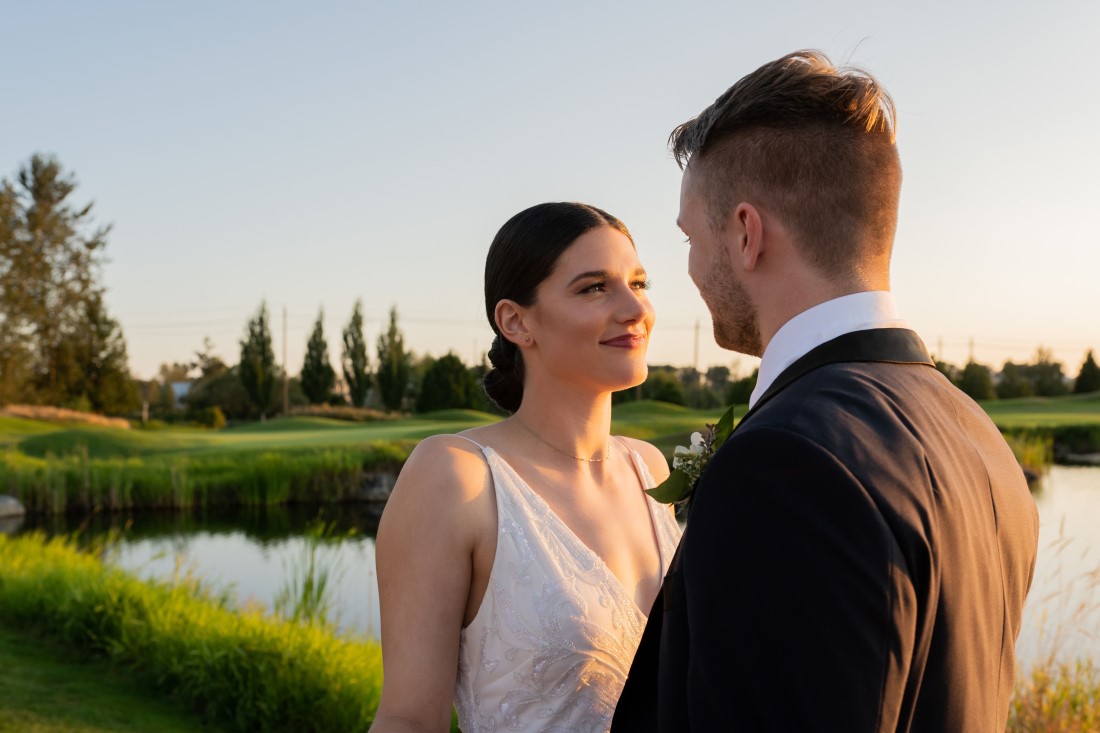 Patchwork Media Bride looking at Groom Gorgeous Green Wedding for Sydney + Travis