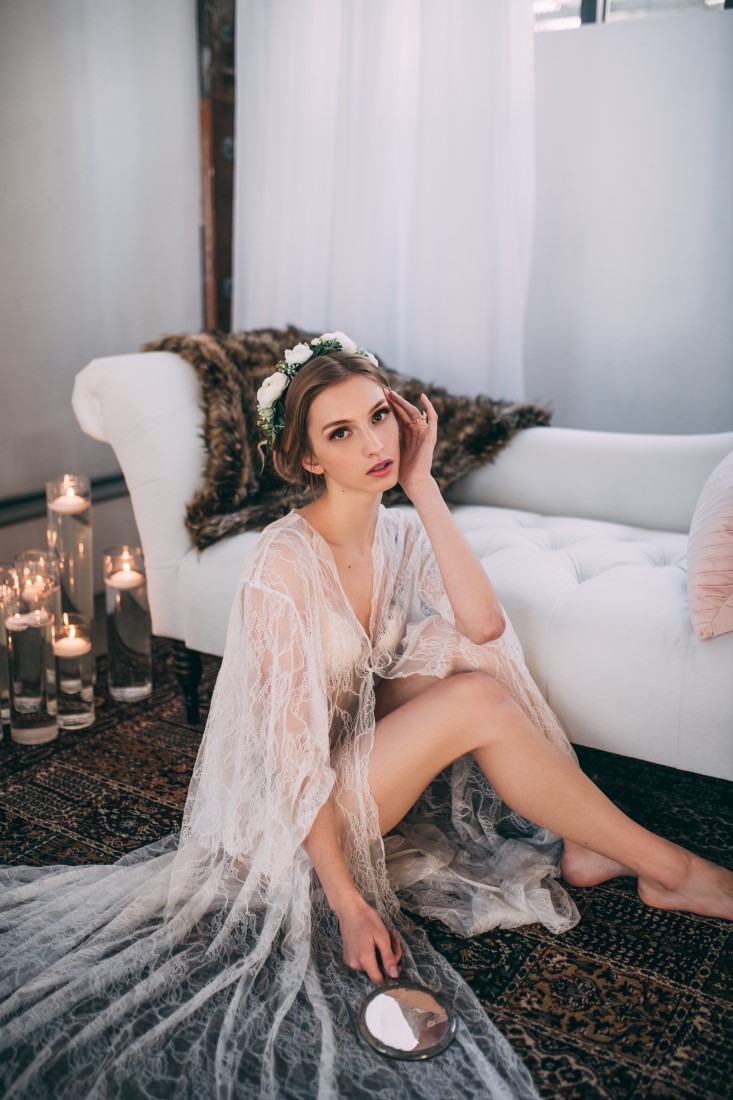 Bride in OM Couture lingerie