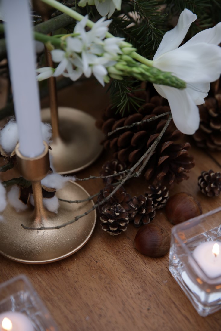 Winter Wedding Reception details 