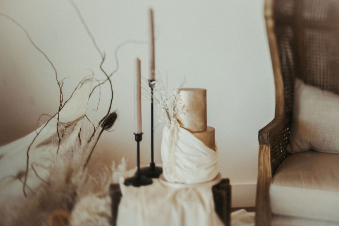 Golden Wedding Cake by The Cake and The Giraffe Vancouver