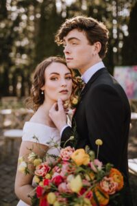 Art in the Park Wedding on Vancouver Island newlyweds