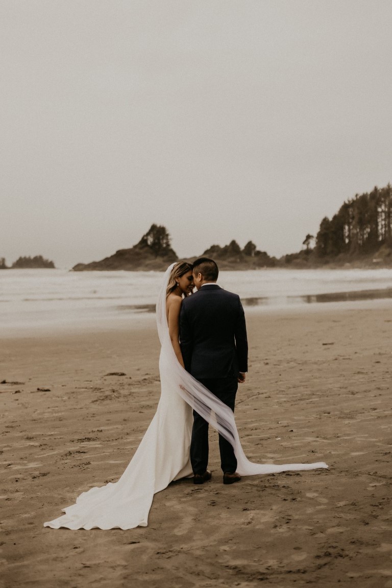 Tofino Beach Elopement with Veil