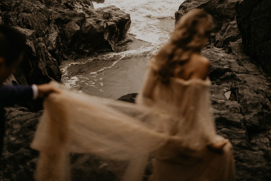 Tofino bride with Coastal Veil