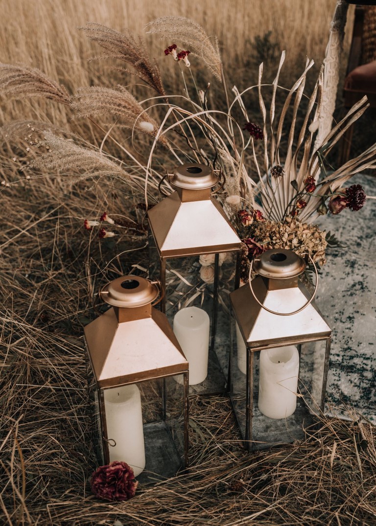 Fields of Gold Landscape Wedding Natural Candles