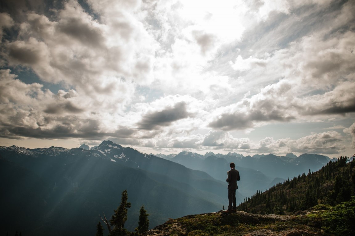 Groom on Mountaintop