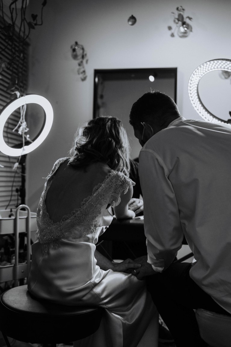 Newlyweds lean into tattoos on Vancouver Island by Megan Maundrell