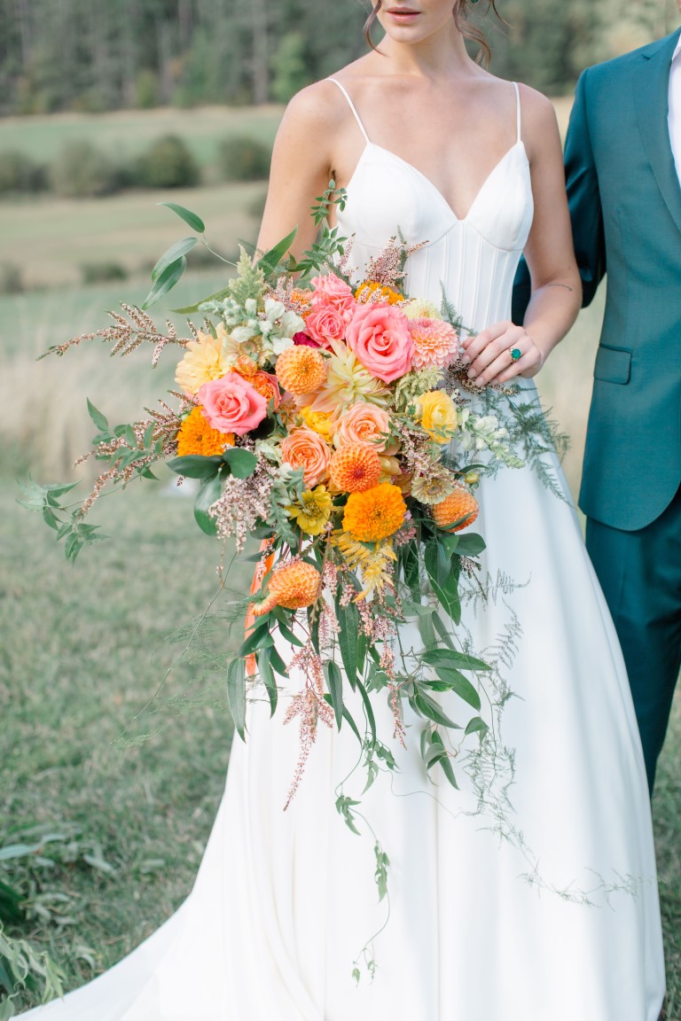 Somewhere Over The Rainbow Bridal Bouquet by Bezaire Floral Vancouver Island