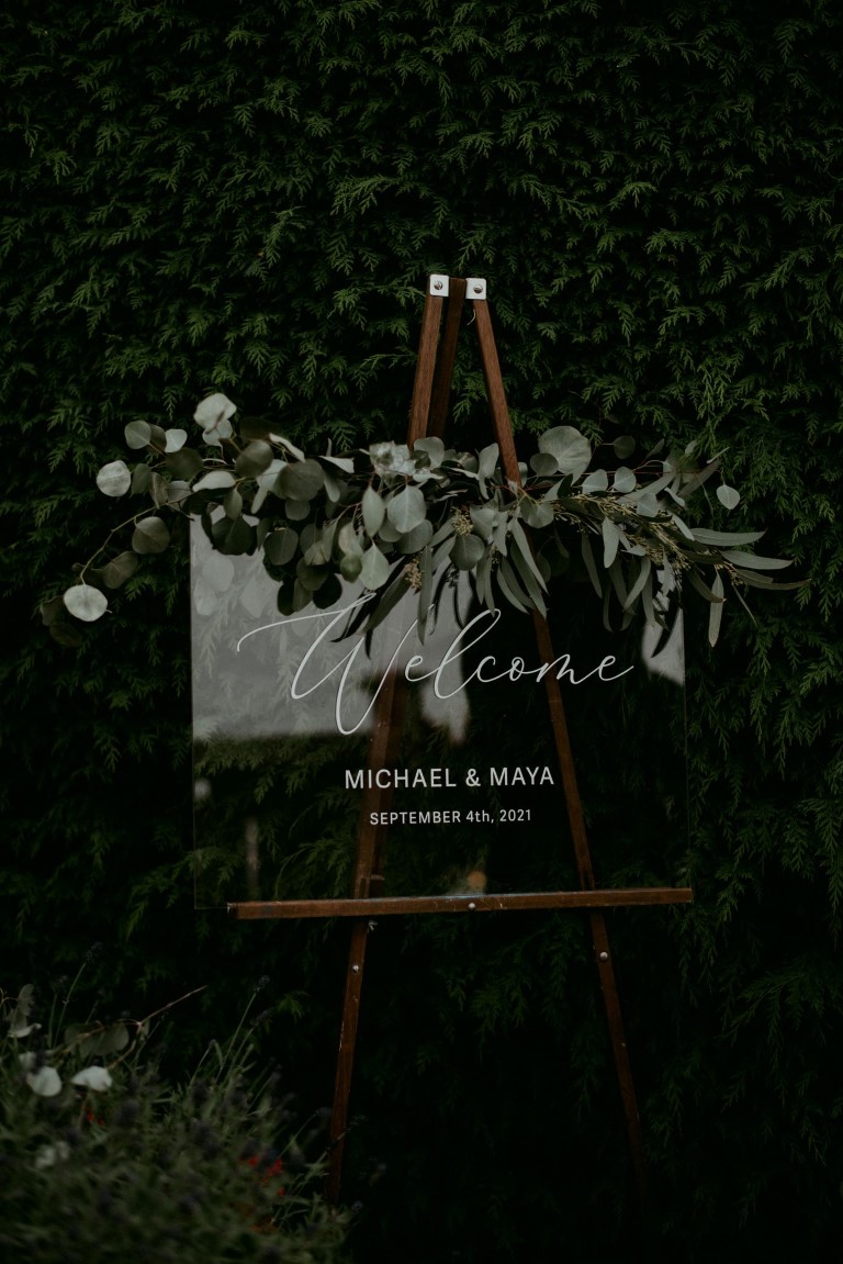 West Coast Wild Wedding acrylic welcome wedding sign