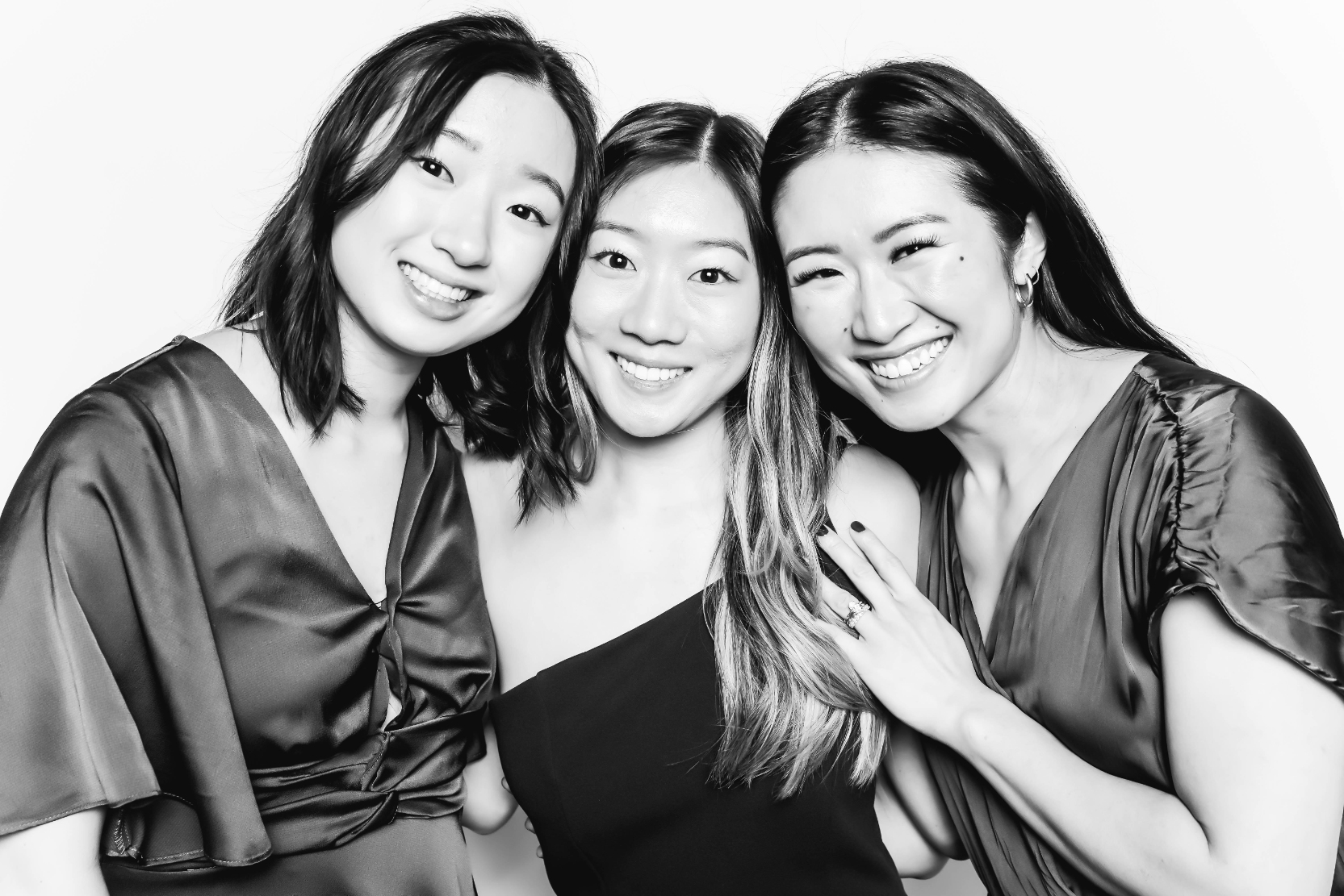 three friends pose for photo vogue portraits