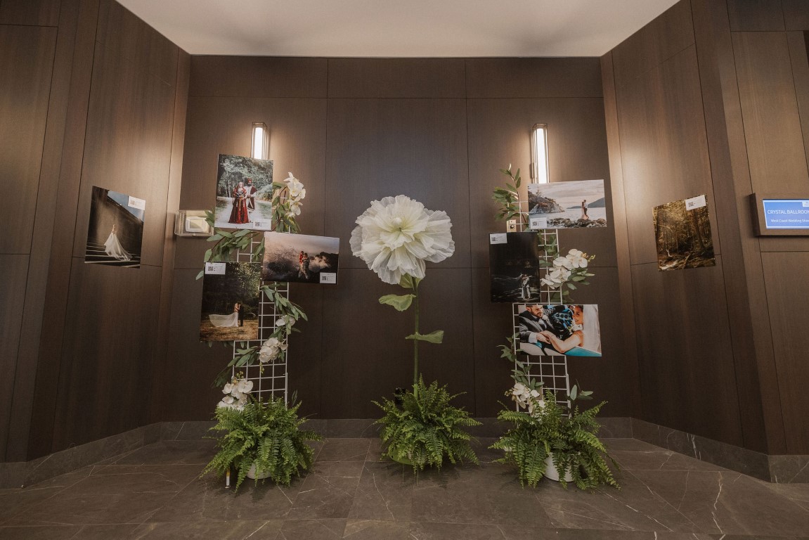 local BC photography of wedding set up at West Coast Wedding Show Vancouver