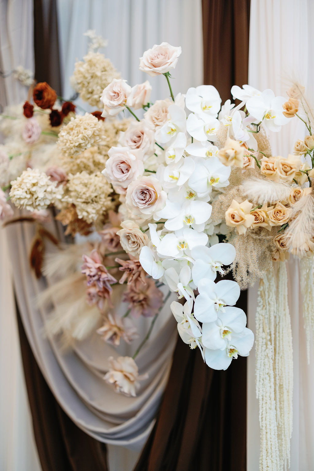 orchid installation by Lumina Florals Vancouver